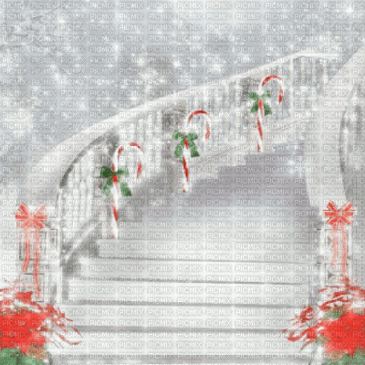 White Christmas Stairs - Ingyenes animált GIF