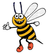 abeja - GIF animado grátis