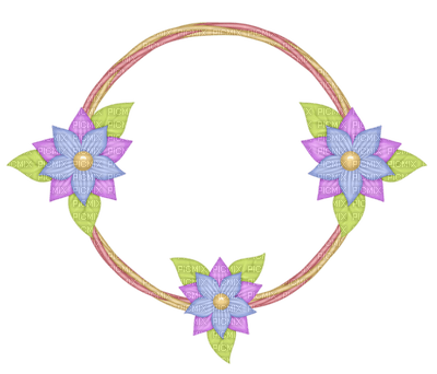 Kaz_Creations Deco Flower Circle Frame Colours - Free PNG