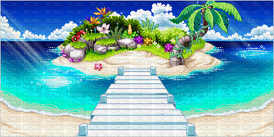 island scene - 無料のアニメーション GIF