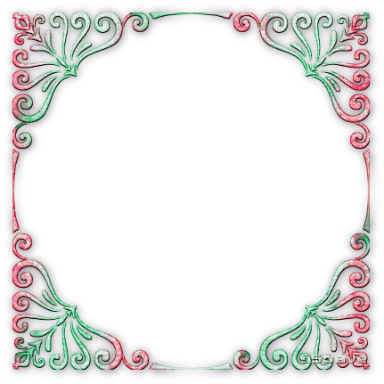 soave frame vintage art deco corner pink green - бесплатно png