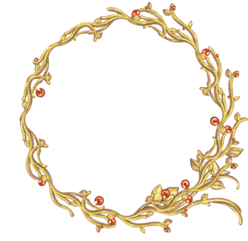 autumn deco kikkapink png gold circle frame - ücretsiz png