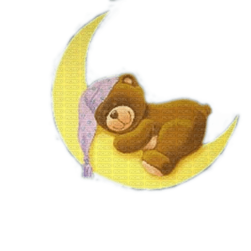 Teddy, Mond, schlafen - png gratis