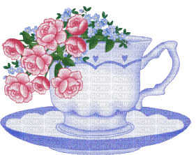 Flower Cup - GIF animé gratuit
