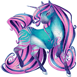 unicorn blue - png ฟรี