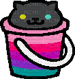 Bi lesbian pride Neko Atsume bucket cat - Free PNG