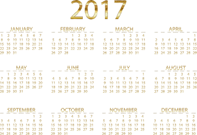 loly33 calendrier 2017 calendar - 免费PNG