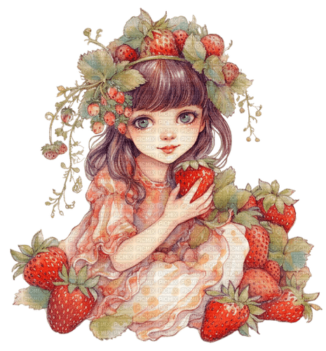 loly33 enfant fraise - бесплатно png