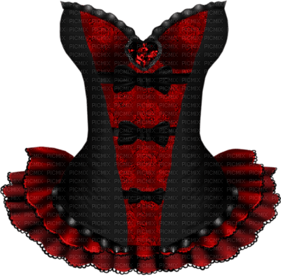 cecily-corset rouge noir noeuds - png grátis