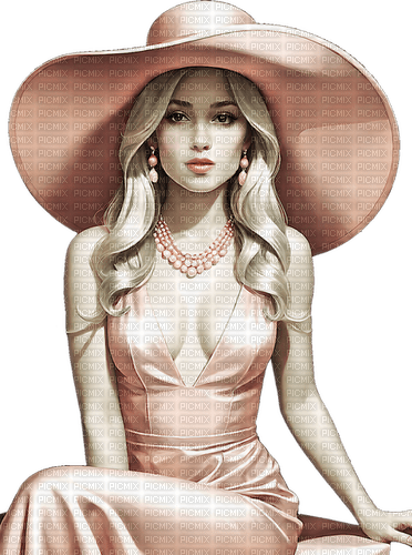 ♡§m3§♡ female summer hat image peach - 免费PNG
