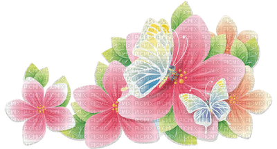 Kaz_Creations Deco Flowers Butterflies - PNG gratuit