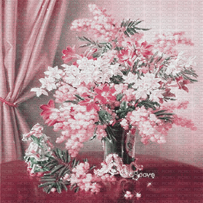 soave background animated room  pink green - Δωρεάν κινούμενο GIF