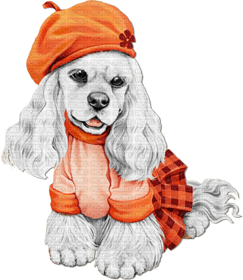 soave autumn animals dog dress funny deco - png gratuito