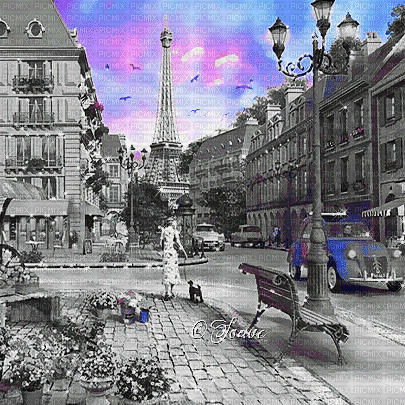 soave background animated vintage paris city black - GIF animado grátis