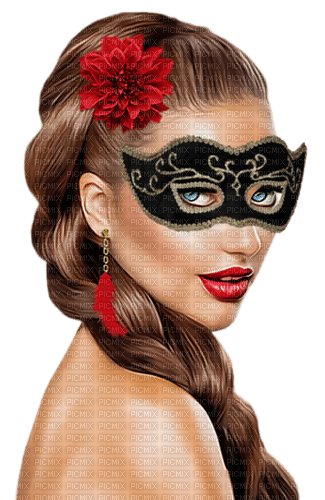 Carnival. Mardi Gras. Woman with mask. Leila - 無料png