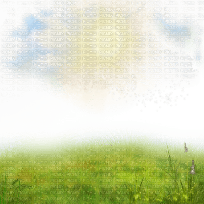 grass, sun, clouds - 免费PNG