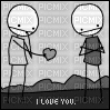 I love you black and white square emo love - Animovaný GIF zadarmo