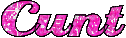Cunt pink text - GIF animé gratuit