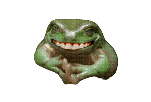 scheming evil frog with teeth - besplatni png