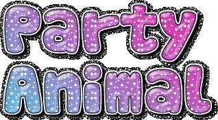 Party Animal Glitter Word - GIF animado grátis