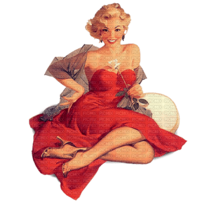 FEMME VINTAGE WOMAN pin up - 免费PNG