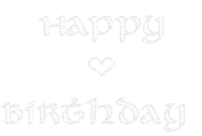 happy birthday white - PNG gratuit