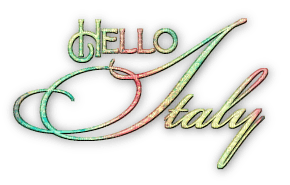 soave text hello italy pink green yellow - бесплатно png
