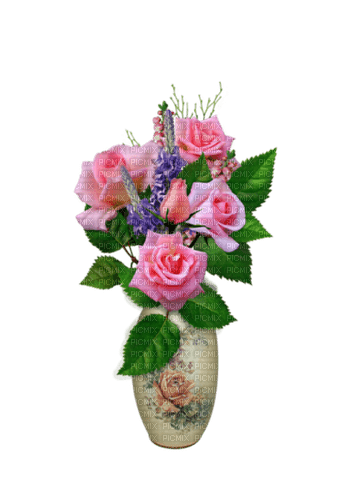 Bouquet of Pink Roses - безплатен png