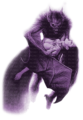 Y.A.M._Gothic bat Dracula woman  purple - png gratis