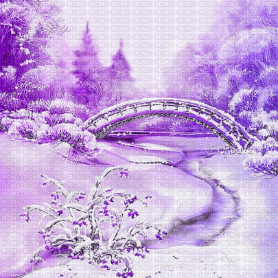 soave background animated winter forest bridge - Besplatni animirani GIF