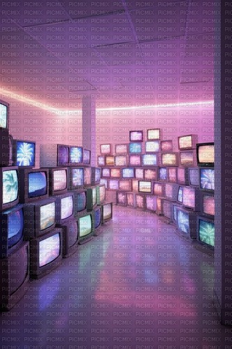 vaporwave screens background - darmowe png