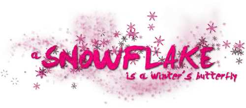 Snowflake.Text.Pink - 免费PNG