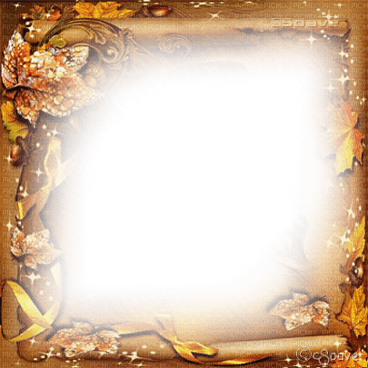 soave frame autumn paper leaves vintage brown - PNG gratuit
