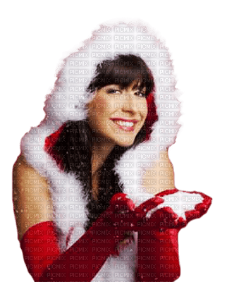 Christmas Woman Red White Snow - Bogusia - nemokama png