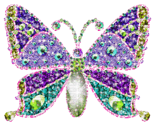 Glitter Butterfly - 免费动画 GIF