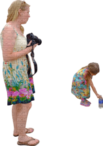 Kaz_Creations Mother Child Girl Camera Family - 免费PNG