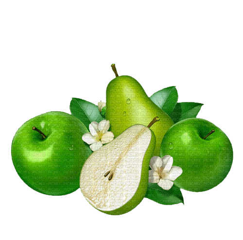 green apples and pears Bb2 - png ฟรี