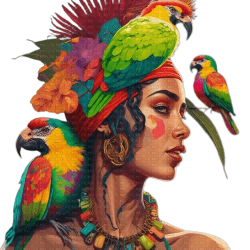 tropical, frau, woman, femme - Free PNG