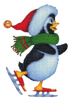 Pinguin a Patinar - GIF animado gratis