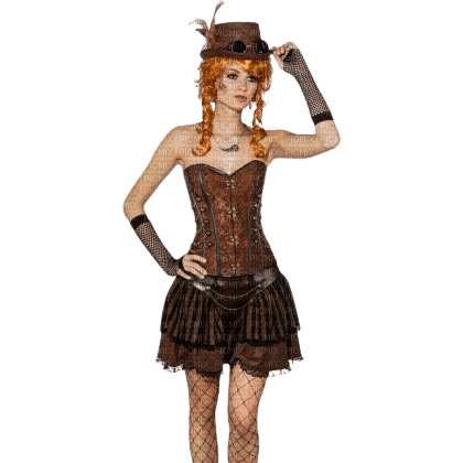 kikkapink steampunk woman - безплатен png