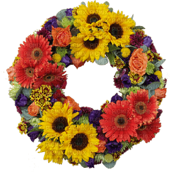 Kaz_Creations Deco Flowers Flower Wreath Colours - png gratuito