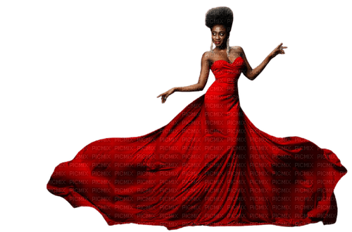 kikkapink red dress fashion woman - png ฟรี