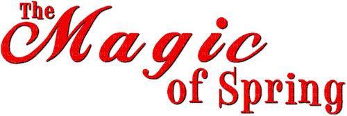 The Magic Of Spring.Text.Red - 免费PNG