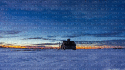 paisaje nevado - GIF animado gratis
