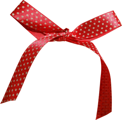 dolceluna red ribbon pois dots dot - 免费PNG