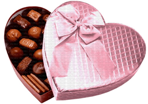 Heart.Box.Candy.Brown.Pink - δωρεάν png