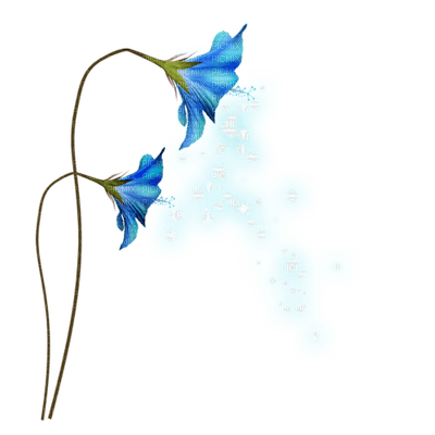 Kaz_Creations Blue Deco Flowers Colours - png gratuito