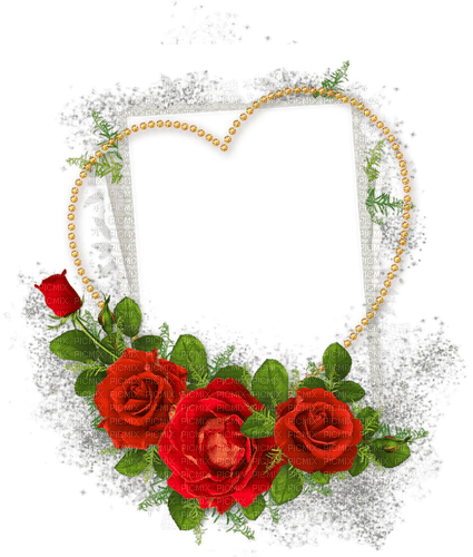 Red.Roses.Cadre.Frame.Victoriabea - Free PNG
