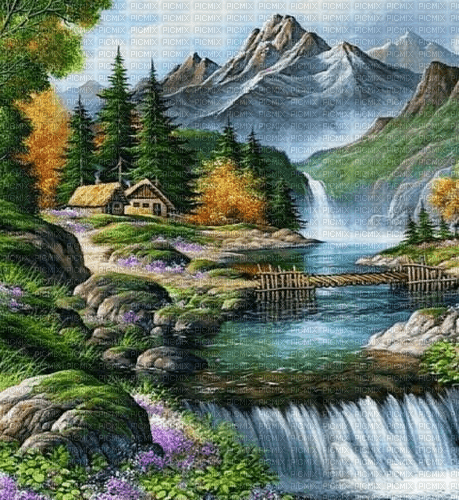 Rena Landschaft Hintergrund Berge Fluss - 無料png