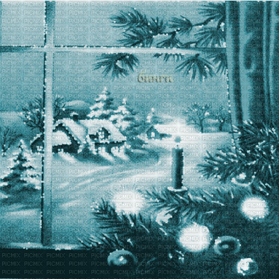 Y.A.M._New year Christmas background blue - GIF animate gratis